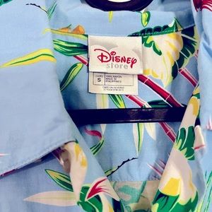 Disney Mickey and Minnie Mouse Hawaiian Button Up Short Sleeve